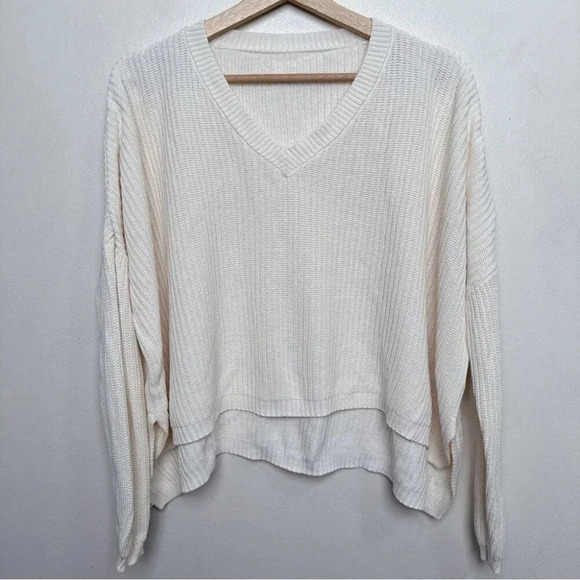 Emma Knudsen Womens XS Ribbed Kate Sweater In White - Picture 4 of 16